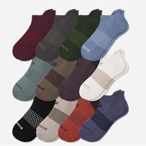 Bombas Men's Ankle Sock 12-Pack Medium - Picture 1 of 3
